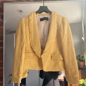 Yellow Tweed Zara Blazer